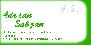 adrian sabjan business card